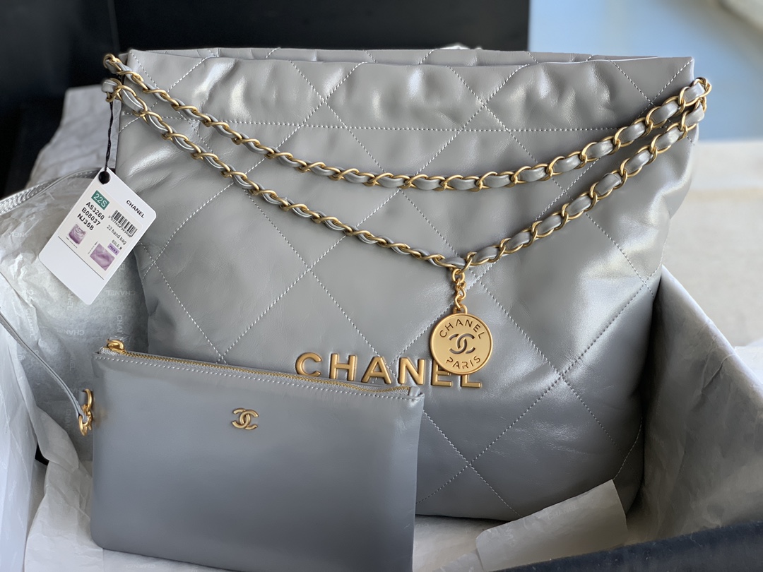 CC original calfskin 22 small handbag AS3260 grey