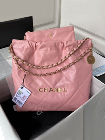 CC original calfskin 22 small handbag AS3260 light pink