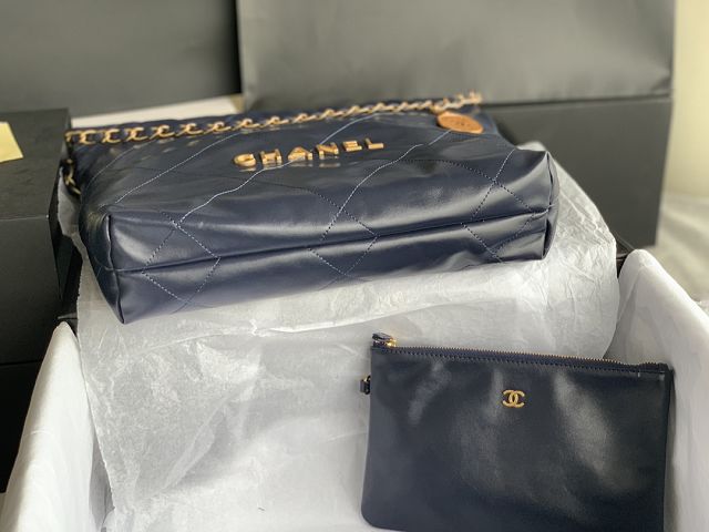 CC original calfskin 22 small handbag AS3260 navy blue