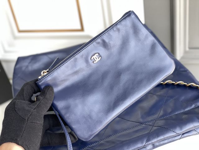 CC original calfskin 22 small handbag AS3260 navy blue