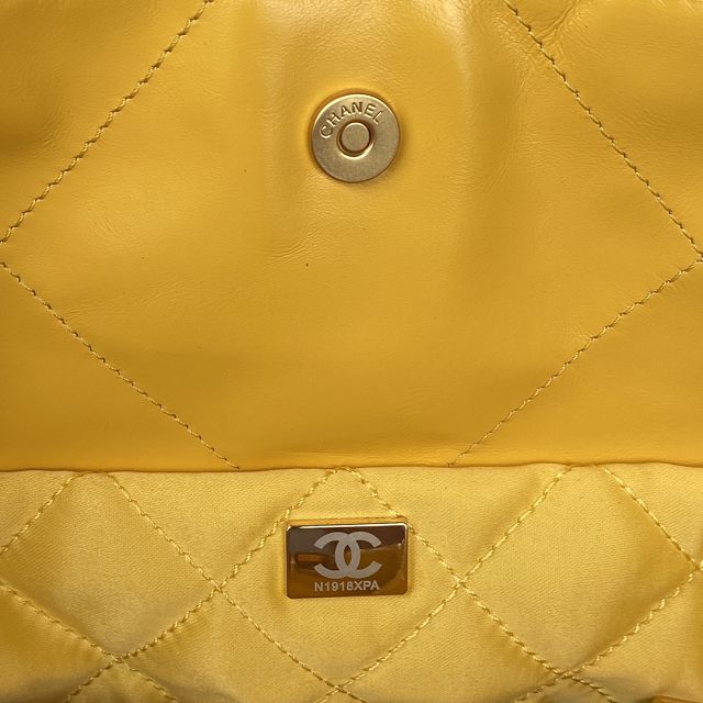  CC original calfskin 22 small handbag AS3260 yellow