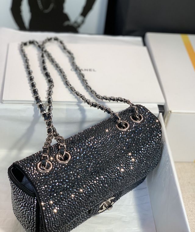 CC original sequins mini flap bag AS3523 black