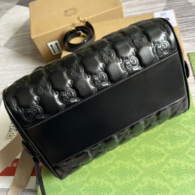 2022 GG original matelasse leather medium bag 702242 black