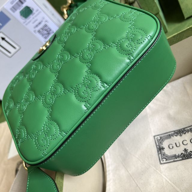 GG original matelasse leather small shoulder bag 702234 green
