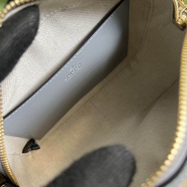 GG original matelasse leather small shoulder bag 702234 grey