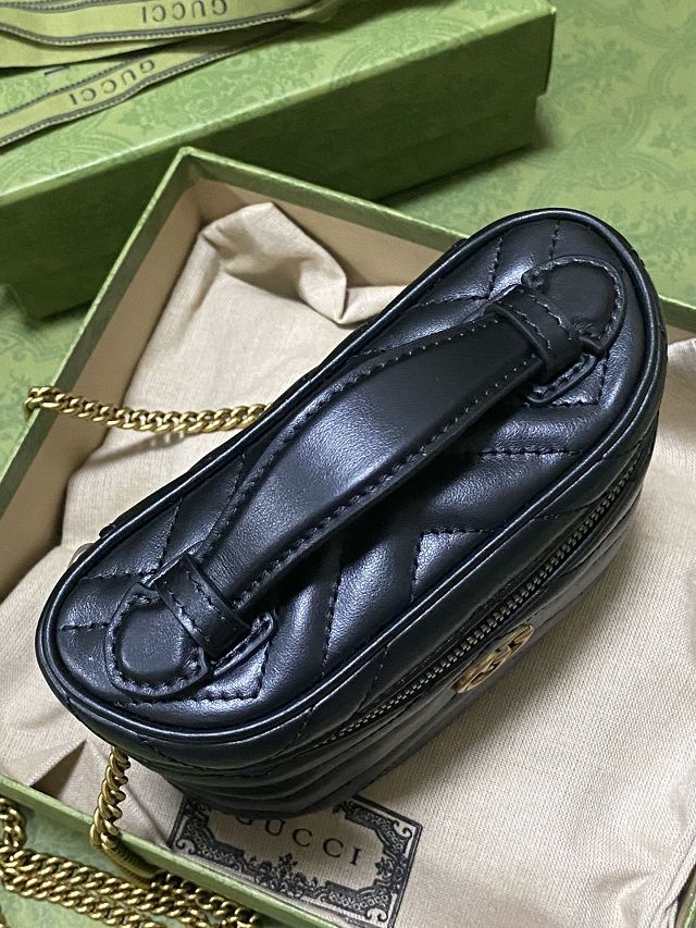 GG original calfskin mini top handle bag 699515 black