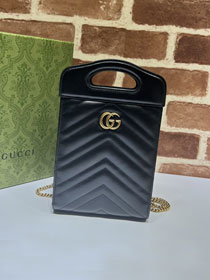 GG original calfskin top handle mini bag 699756 black
