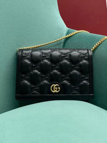GG original matelasse leather chain wallet 723787 black