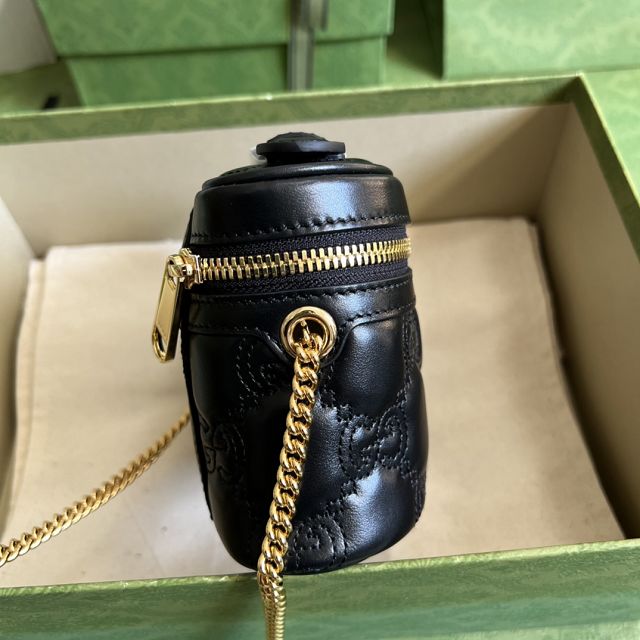 GG original matelasse leather top handle mini bag 723770 black