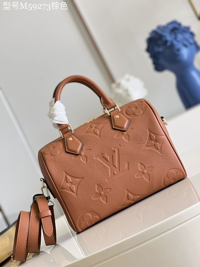 Louis vuitton original calfskin speedy 25 M46136 cognac brown