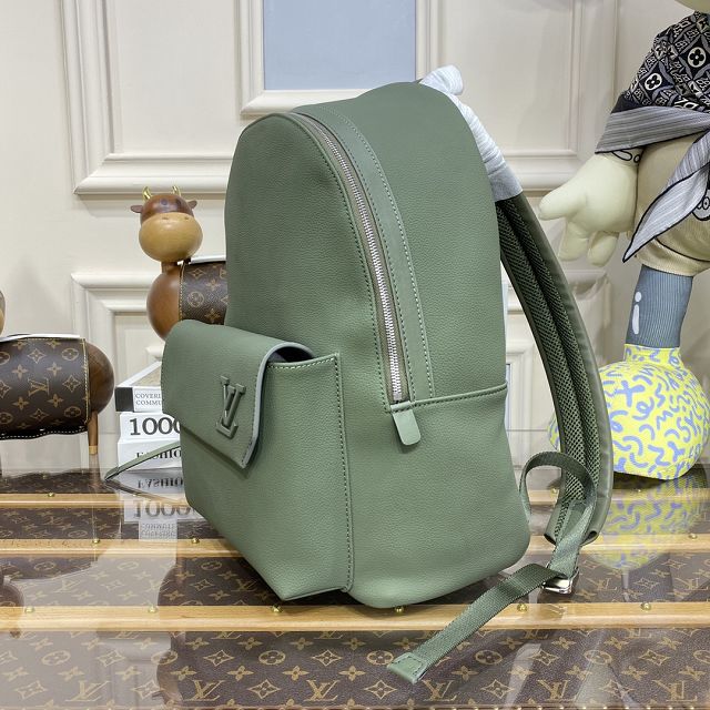 Louis vuitton original calfskin aerogram backpack M57079 green