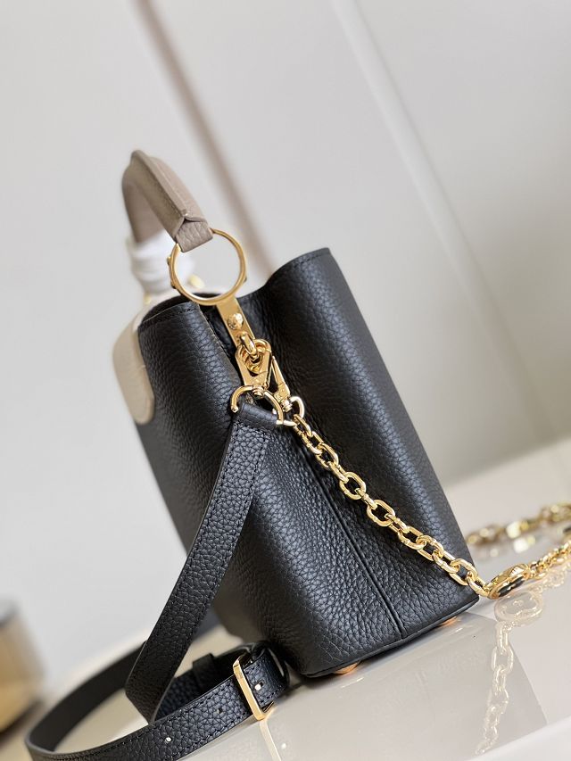 Louis vuitton original calfskin capucines BB handbag M20815 black