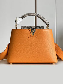 Louis vuitton original calfskin capucines BB handbag M92668 orange