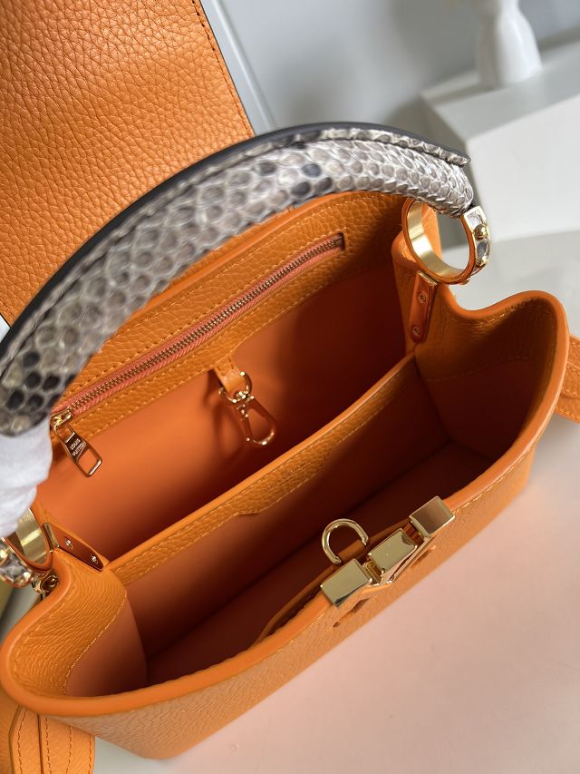 Louis vuitton original calfskin capucines BB handbag M92668 orange