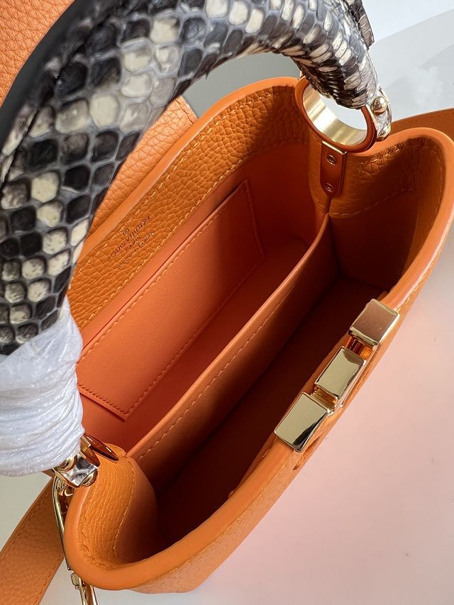 Louis vuitton original calfskin capucines mini handbag M55986 orange