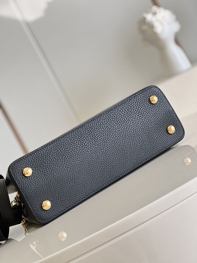 Louis vuitton original calfskin capucines mm handbag M20708 black