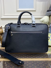 Louis vuitton original calfskin porte documents business bag M33441 black