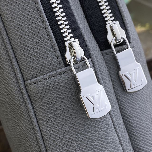 Louis vuitton original taiga leather avenue sling bag N46345 grey