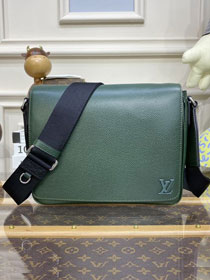 Louis vuitton original taiga leather district messenger bag pm M30861 green
