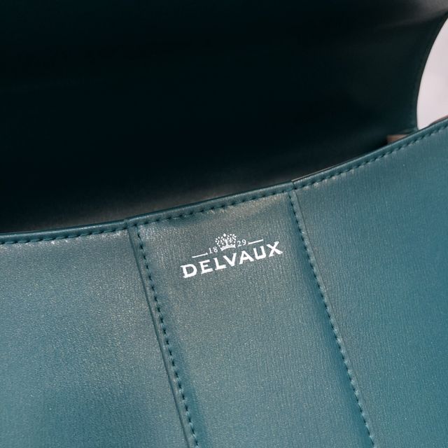 Delvaux original box calfskin brillant bag MM AA0555 green