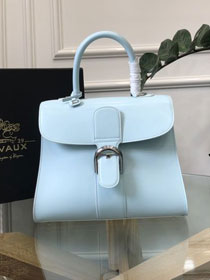 Delvaux original box calfskin brillant bag MM AA0555 light blue