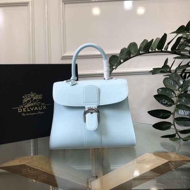 Delvaux original box calfskin brillant bag MM AA0555 light blue