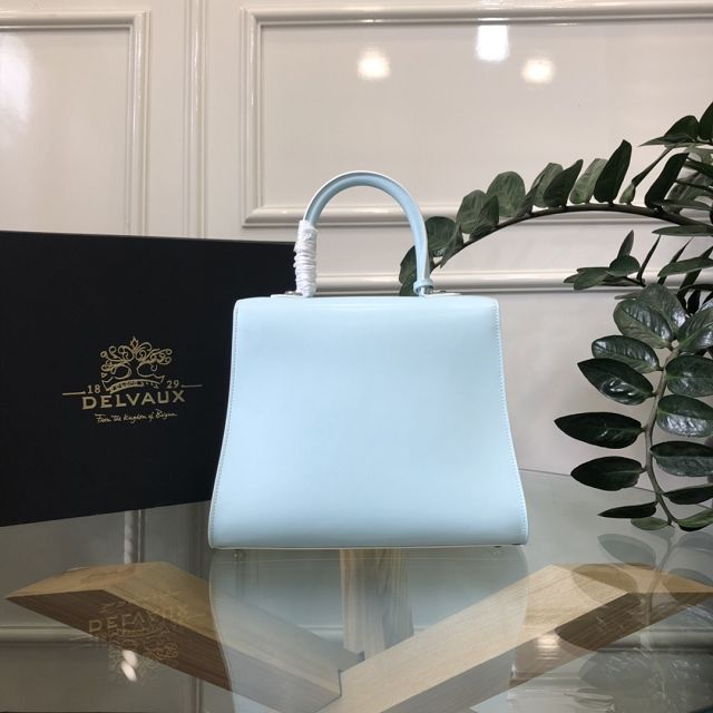 Delvaux original box calfskin brillant bag MM AA0555 light blue