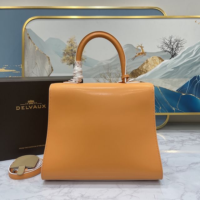 Delvaux original box calfskin brillant bag MM AA0555 orange