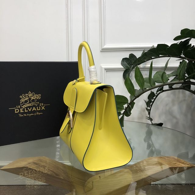 Delvaux original box calfskin brillant bag MM AA0555 yellow