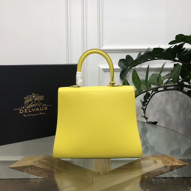 Delvaux original box calfskin brillant bag MM AA0555 yellow