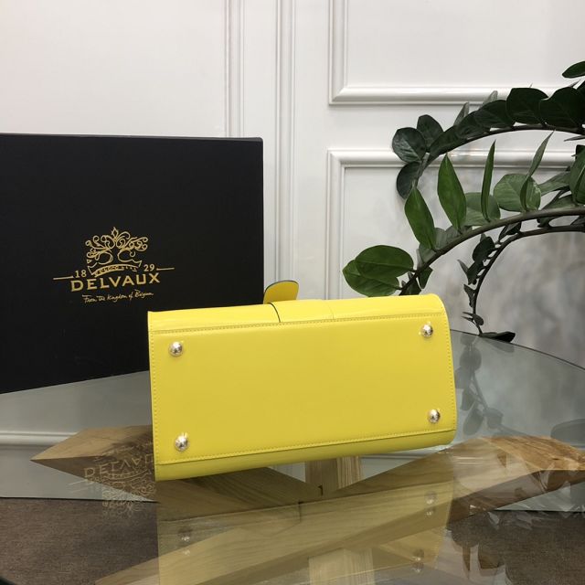 Delvaux original box calfskin brillant bag MM AA0555 yellow