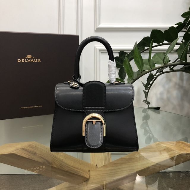 Delvaux original box calfskin brillant mini bag AA0406 black