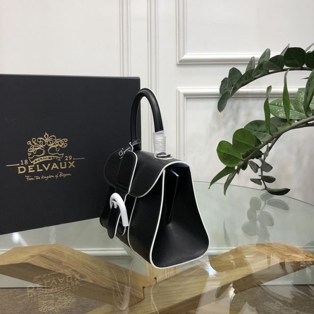 Delvaux original box calfskin brillant mini bag AA0406 black&white