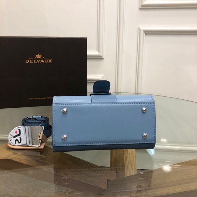 Delvaux original box calfskin brillant mini bag AA0406 blue