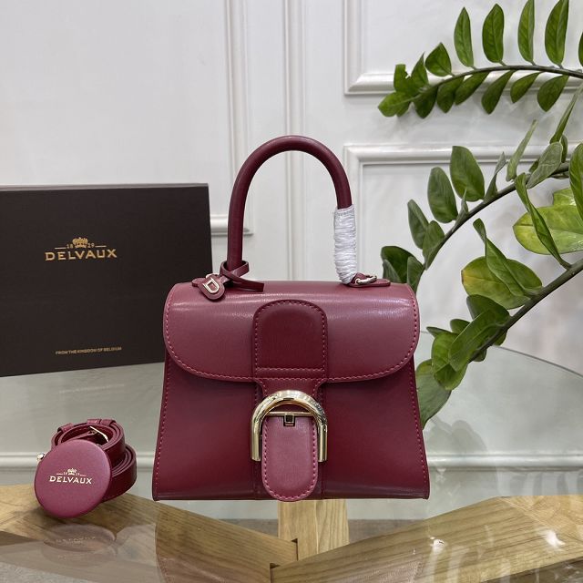 Delvaux original box calfskin brillant mini bag AA0406 bordeaux