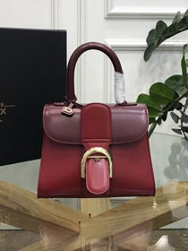 Delvaux original box calfskin brillant mini bag AA0406 burgundy&wine red