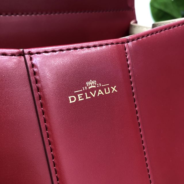 Delvaux original box calfskin brillant mini bag AA0406 burgundy&wine red