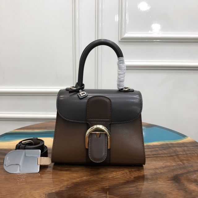 Delvaux original box calfskin brillant mini bag AA0406 grey&coffee