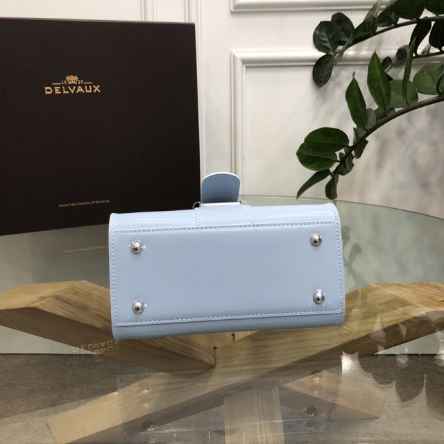 Delvaux original box calfskin brillant mini bag AA0406 ice blue