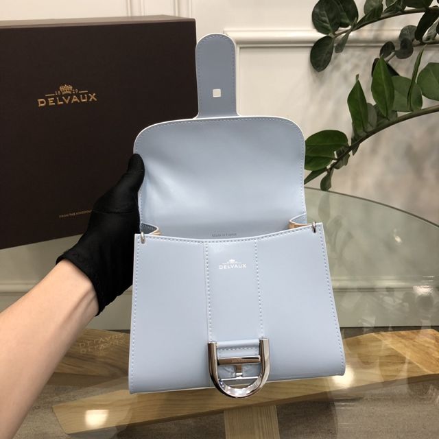 Delvaux original box calfskin brillant mini bag AA0406 ice blue