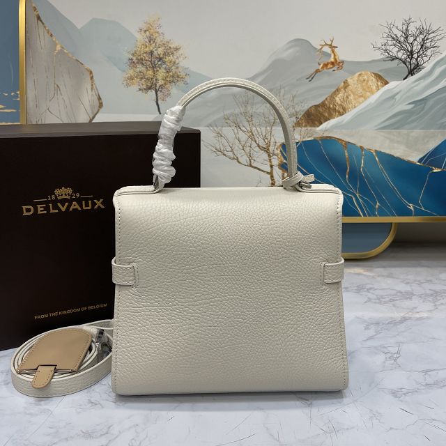 Delvaux original grained calfskin tempete pm bag AA0505 white