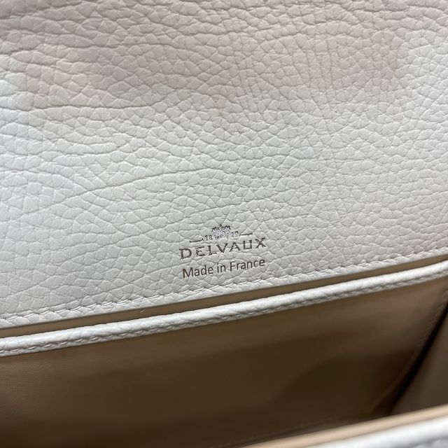 Delvaux original grained calfskin tempete pm bag AA0505 white