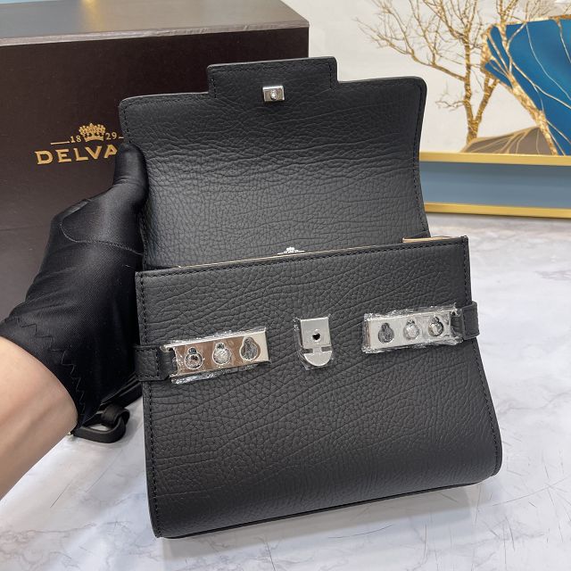 Delvaux original grained calfskin tempete small bag AA0563 black