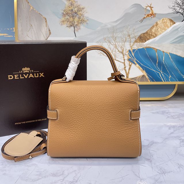 Delvaux original grained calfskin tempete small bag AA0563 brown