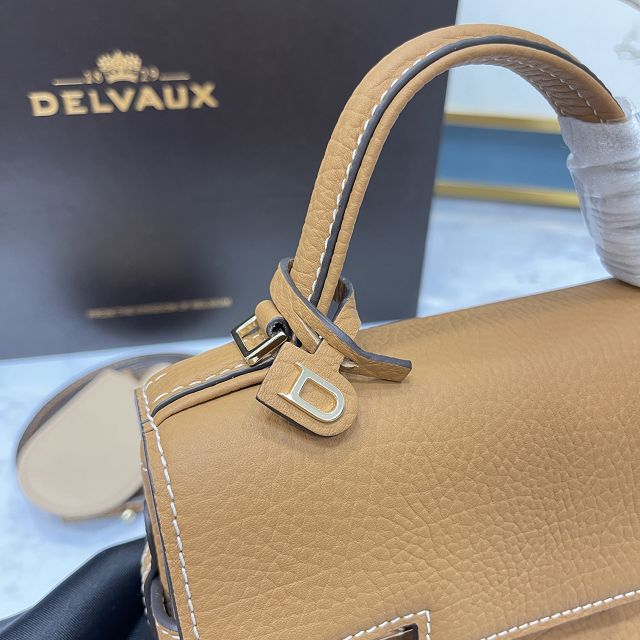 Delvaux original grained calfskin tempete small bag AA0563 brown