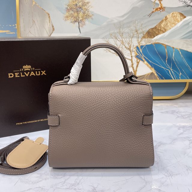 Delvaux original grained calfskin tempete small bag AA0563 grey