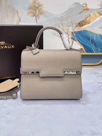 Delvaux original grained calfskin tempete small bag AA0563 light grey