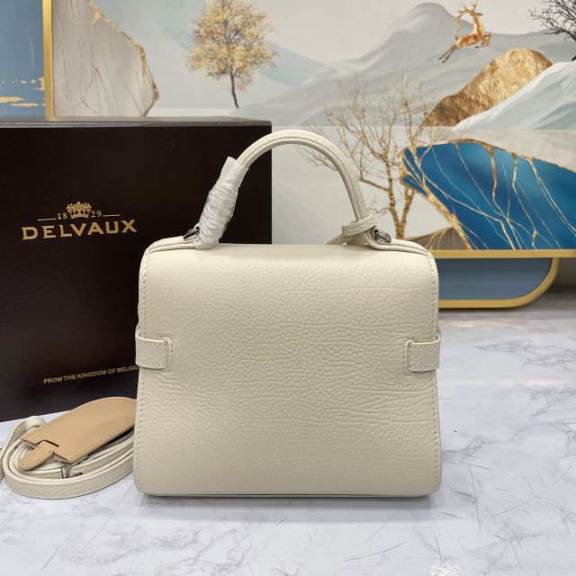 Delvaux original grained calfskin tempete small bag AA0563 white