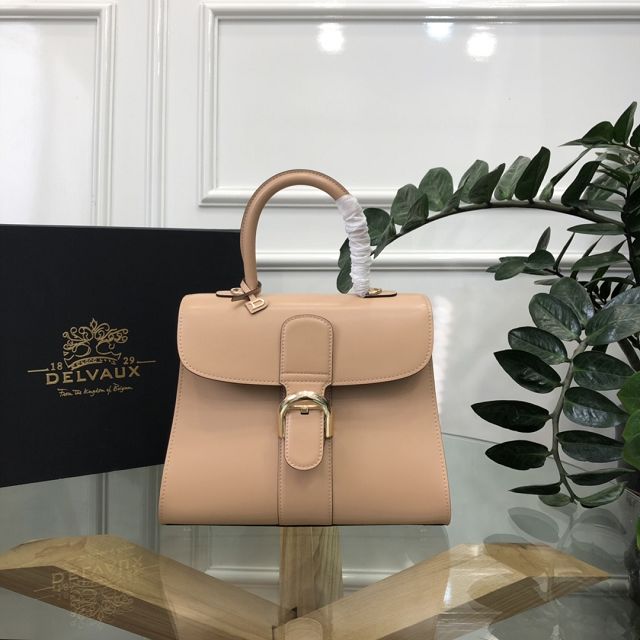 Delvaux original box calfskin brillant bag MM AA0555 beige