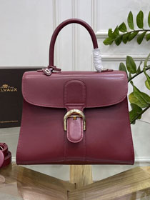 Delvaux original box calfskin brillant bag MM AA0555 bordeaux